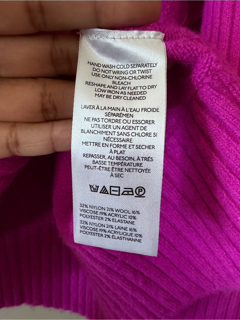 Maeve Anthropologie Fuchsia Wool Blend Sweater Size S - Picture 5 of 10